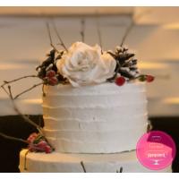 Торт Свадебный Зимний с шишками Торт Свадебный Зимний с шишками