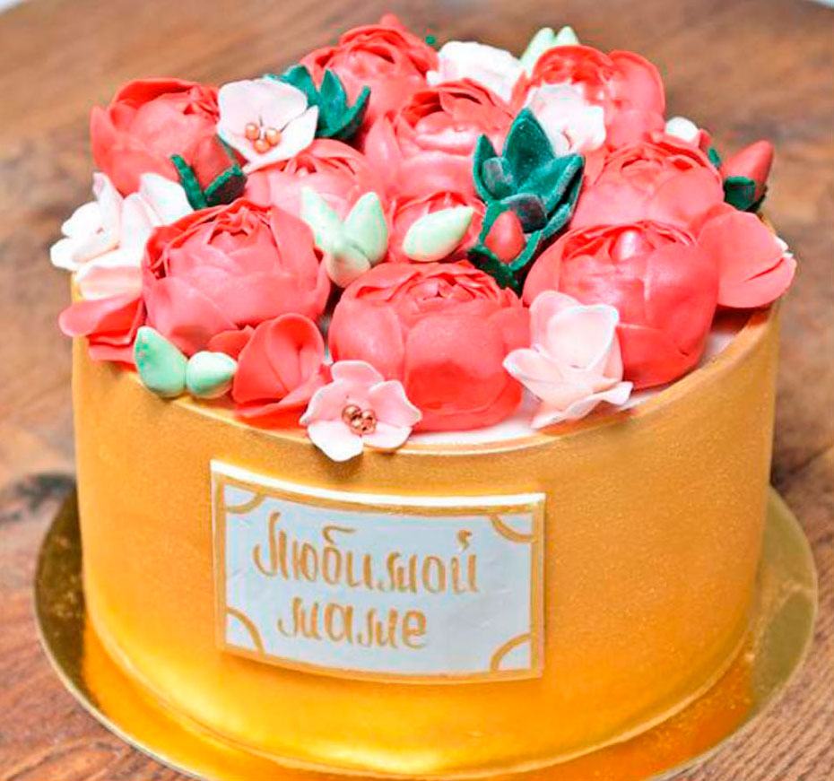Торт на 8 Марта Коробка с цветами